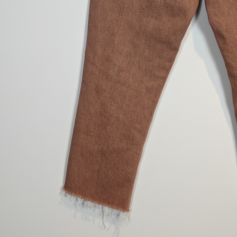 ANTHROPOLOGIE PILCRO The Vintage Straight Brown/Pink Busted Knees Jeans Size 30 - Picture 14 of 16